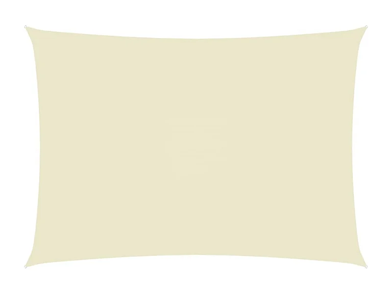 Voile de parasol tissu oxford rectangulaire 6x8 m crème