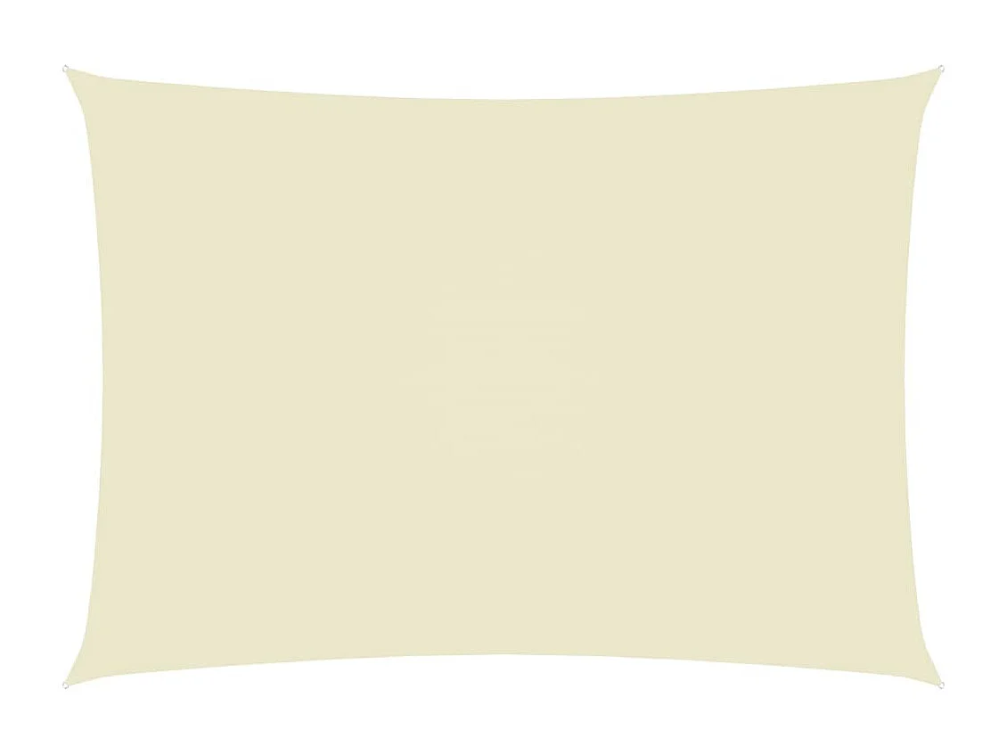 Voile de parasol tissu oxford rectangulaire 6x8 m crème