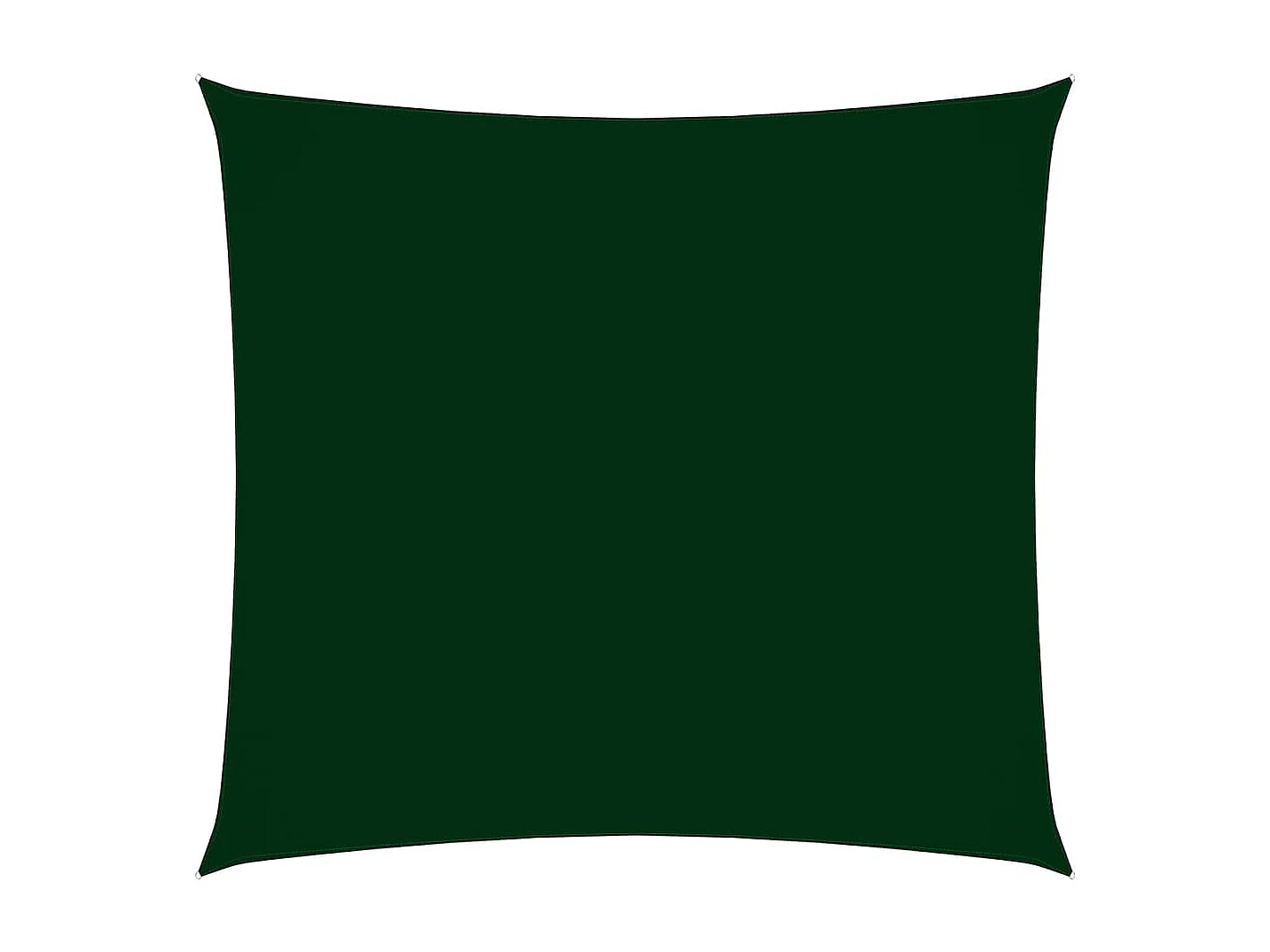 Voile de parasol tissu oxford carré 3x3 m vert foncé