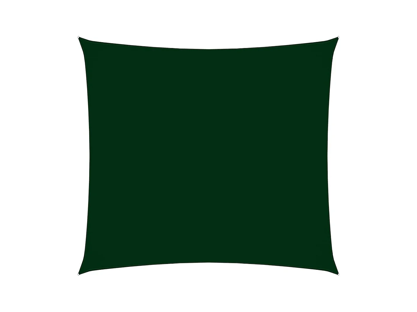 Voile de parasol tissu oxford carré 7x7 m vert foncé