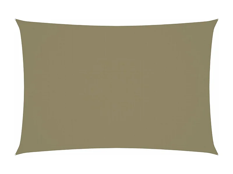 Vela parasol rectangular de tela oxford 2,5x4,5 m beige