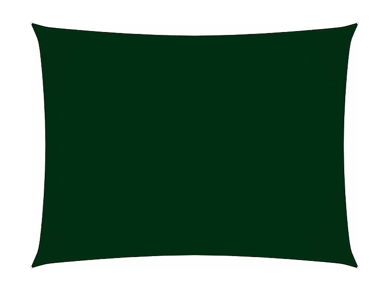 Voile de parasol tissu oxford rectangulaire 6x7 m vert foncé