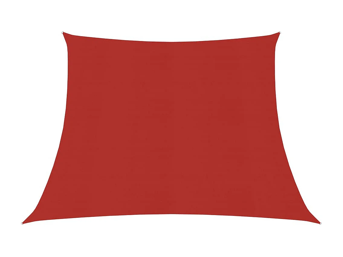 Voile d'ombrage 160 g/m² Rouge 4/5x3 m PEHD