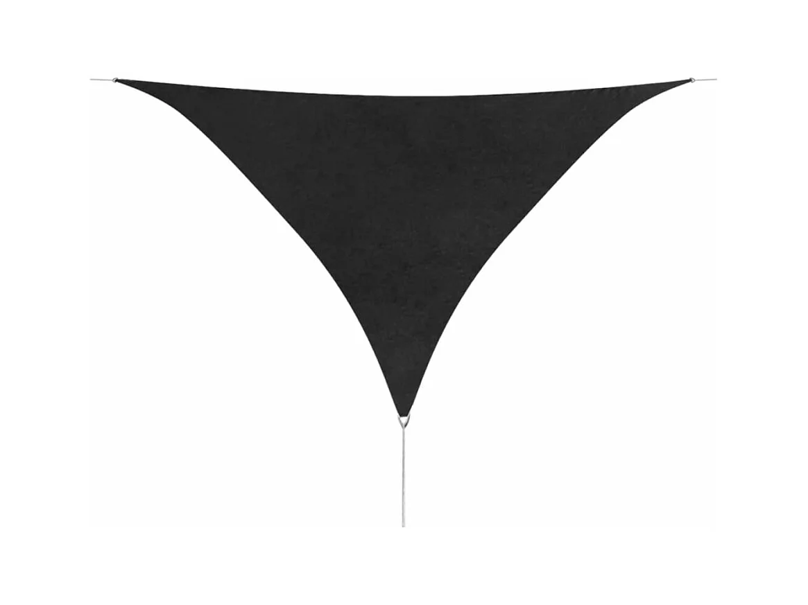 Vela ombrellone triangolare in tessuto oxford 5x5x5 mt antracite