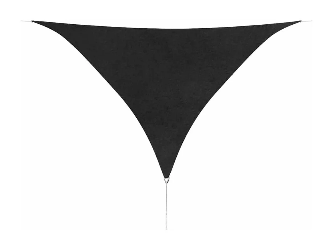 Voile de parasol tissu oxford triangulaire 5x5x5 m anthracite