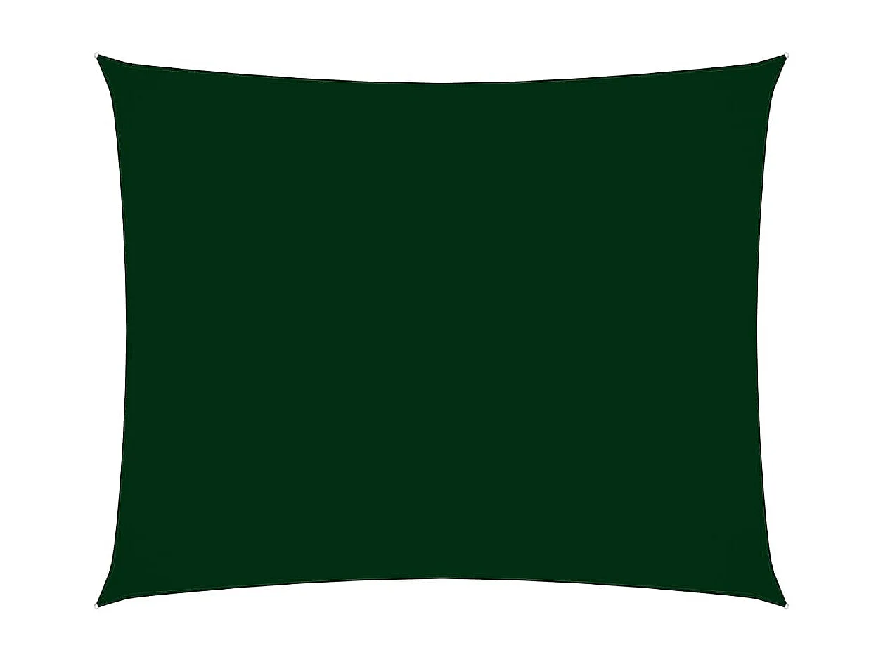 Voile de parasol tissu oxford rectangulaire 2x3,5 m vert foncé