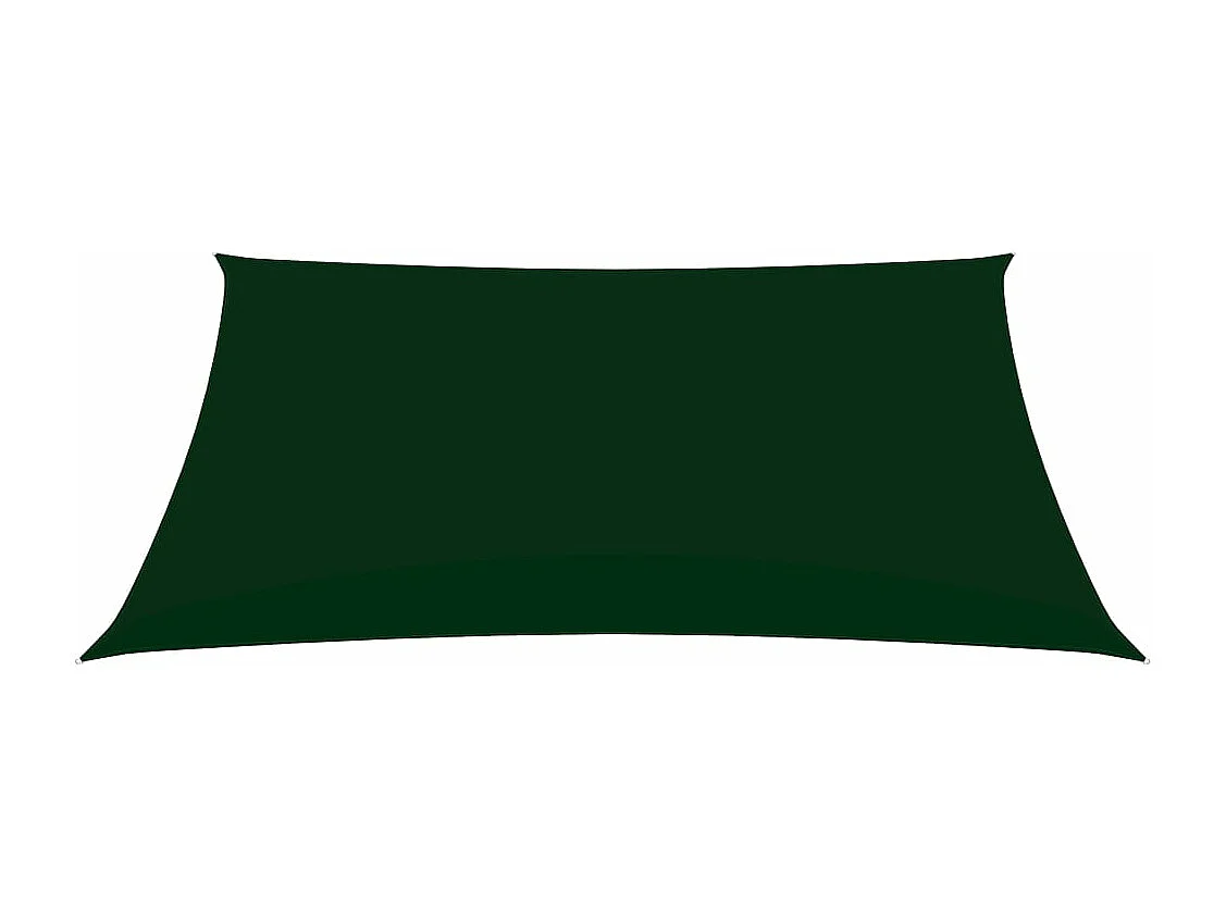 Voile de parasol tissu oxford rectangulaire 2x3,5 m vert foncé