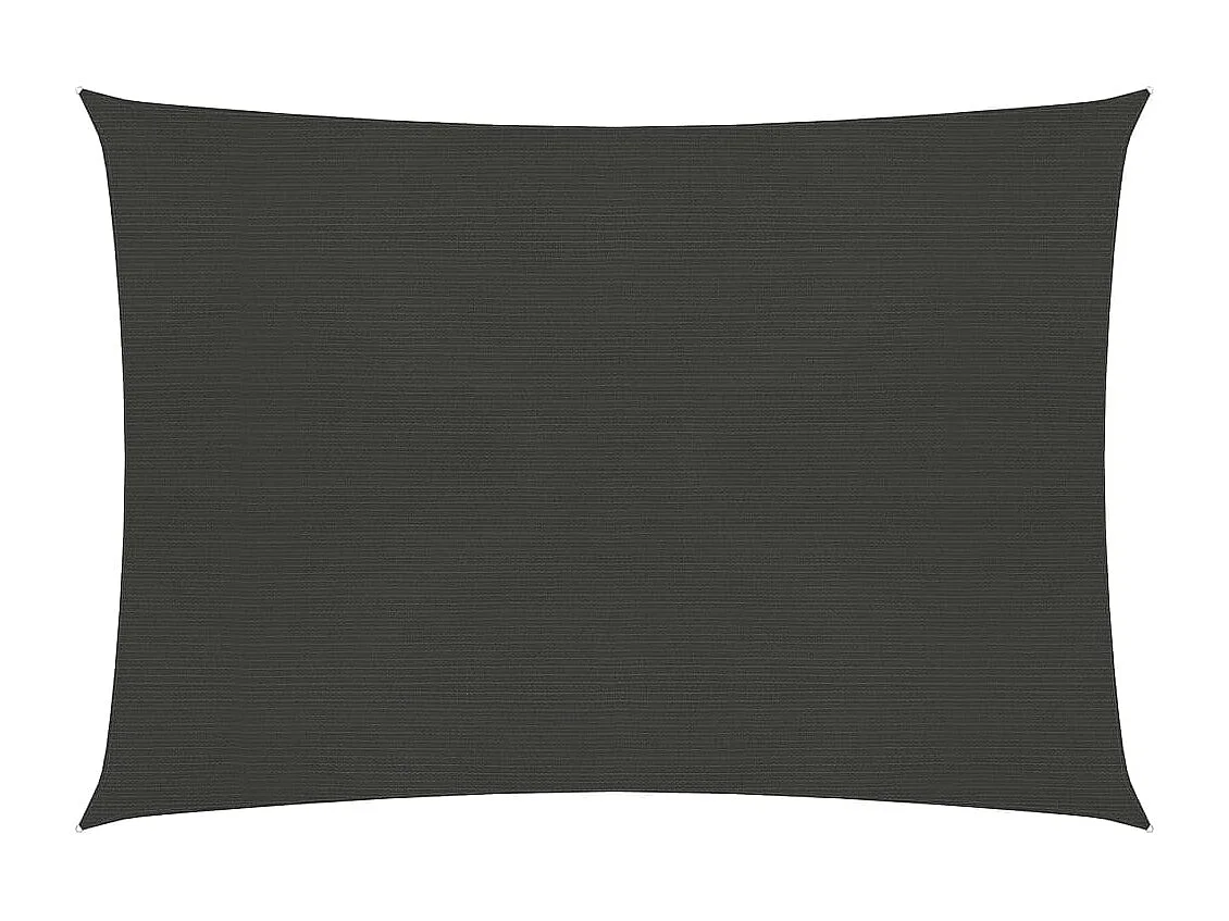 Voile d'ombrage 160 g/m² Anthracite 3,5x4,5 m PEHD