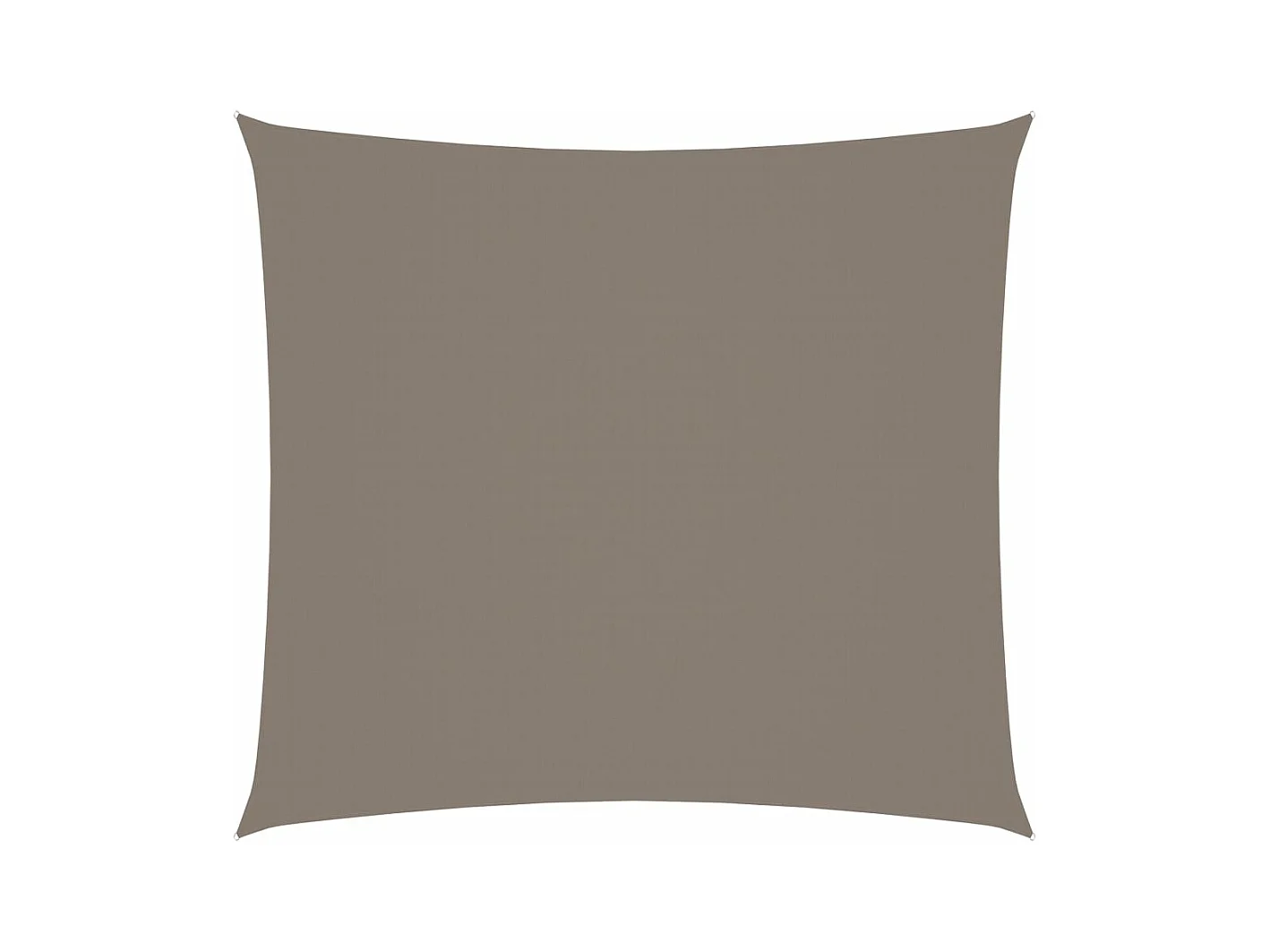Rechteckiges Sonnenschirmsegel aus Oxford-Stoff, 2,5 x 3 m, Taupe