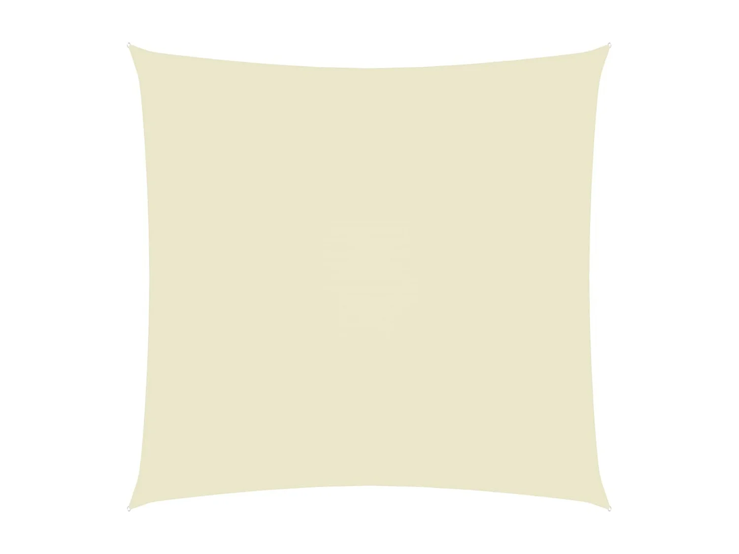 Voile de parasol Tissu Oxford carré 2,5x2,5 m Crème