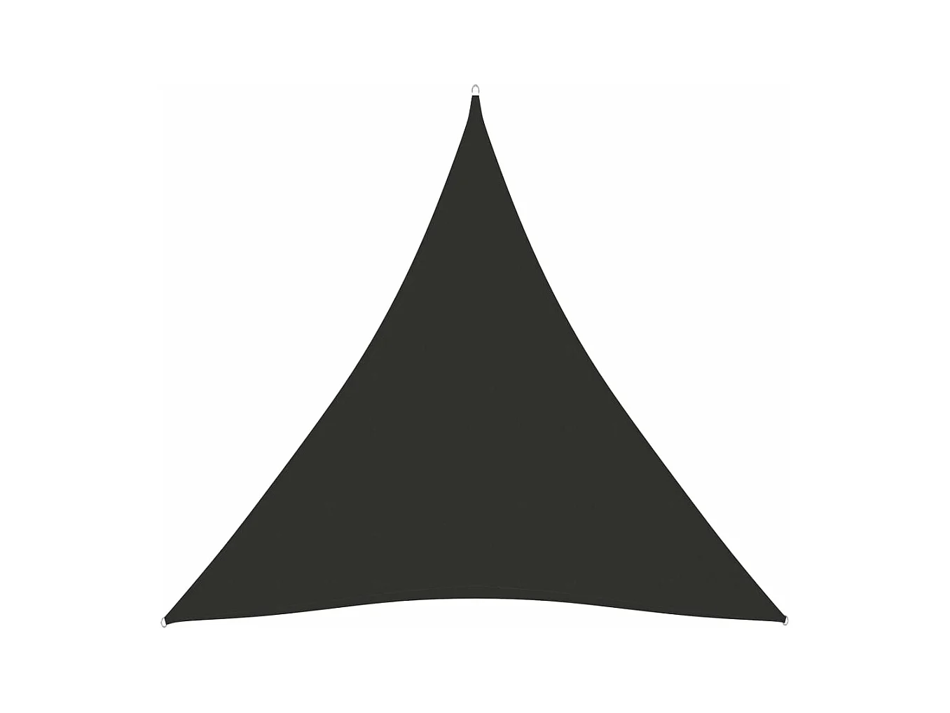 Vela parasol triangular tela oxford 4x4x4 m antracita