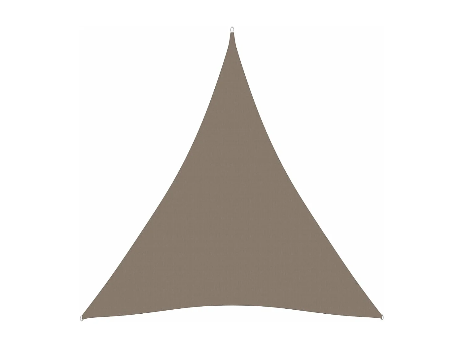 Vela parasol triangular tela oxford 4x4x4 m topo