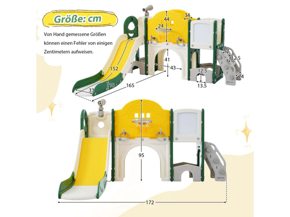 Tobogán 10 en 1 para niños - Juego de escalada multifunción.