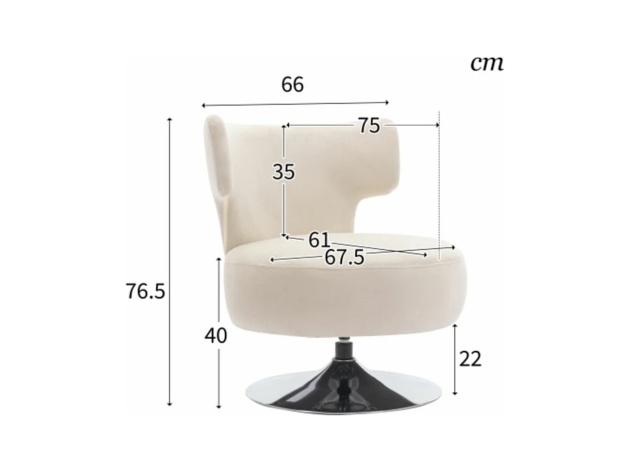 Fauteuil de loisirs, fauteuil pivotant pour salon, chambre et balcon