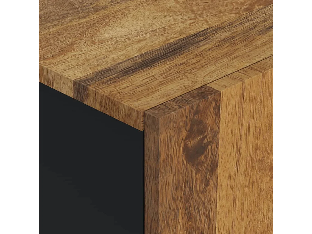 Armoire de salle de bain murale 38x33x48cm bois massif manguier