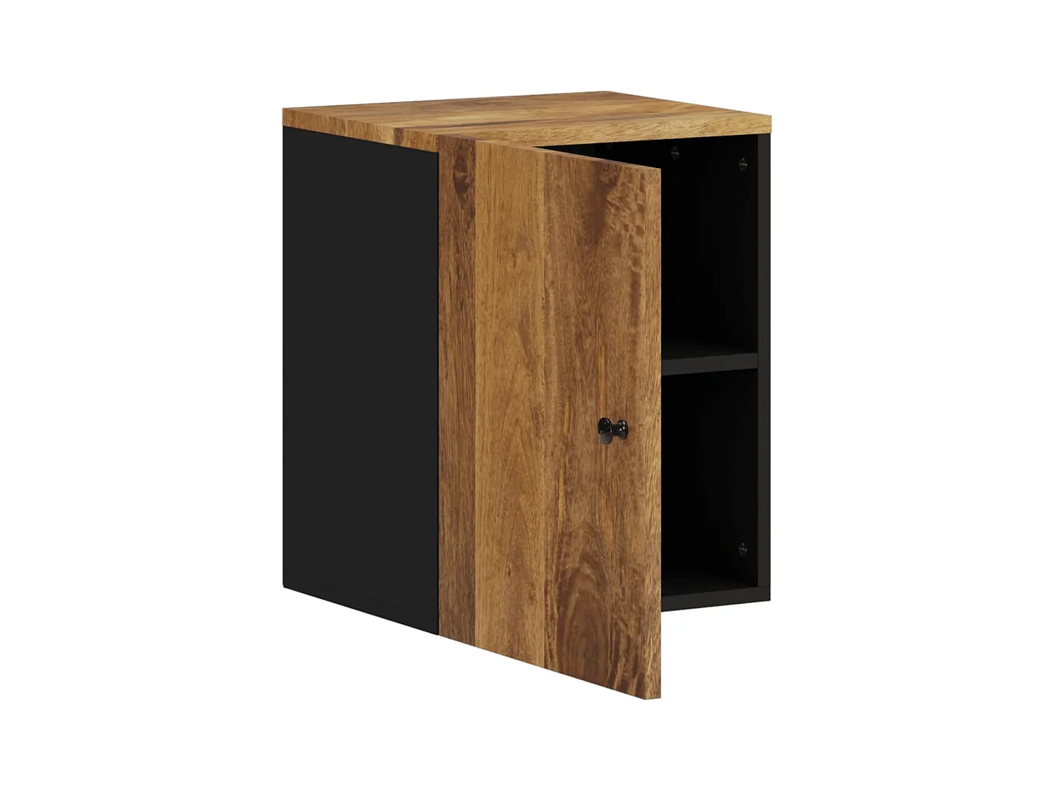 Armoire de salle de bain murale 38x33x48cm bois massif manguier