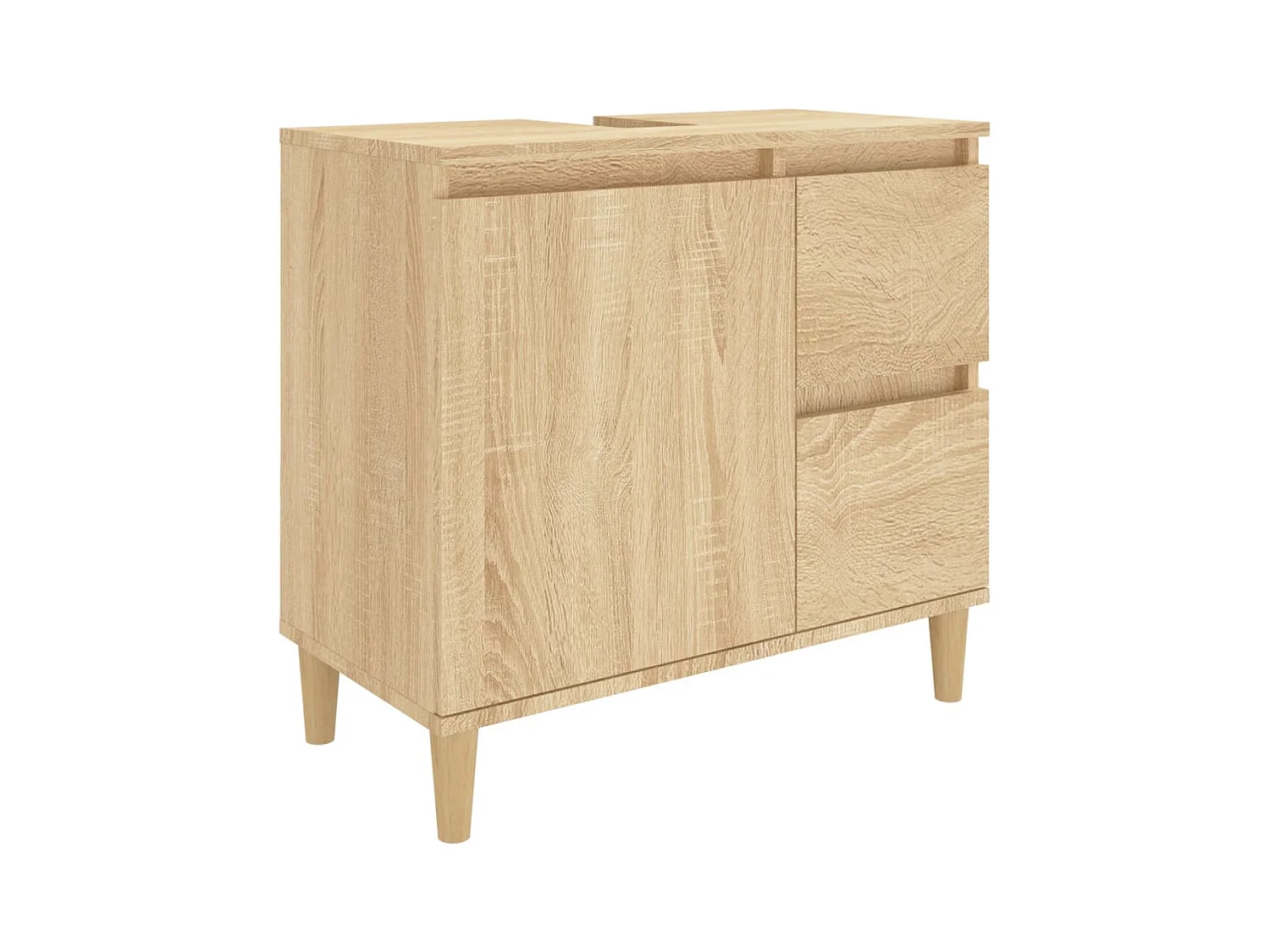 Armoire salle de bain chêne sonoma 65x33x60 cm