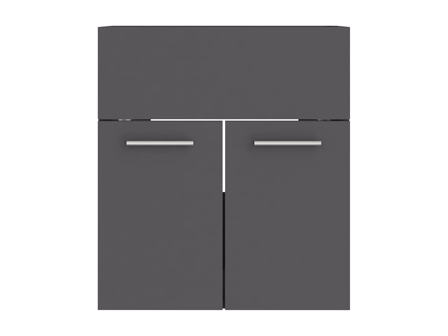 Armário de pia cinza 41x38,5x46 cm Madeira trabalhada