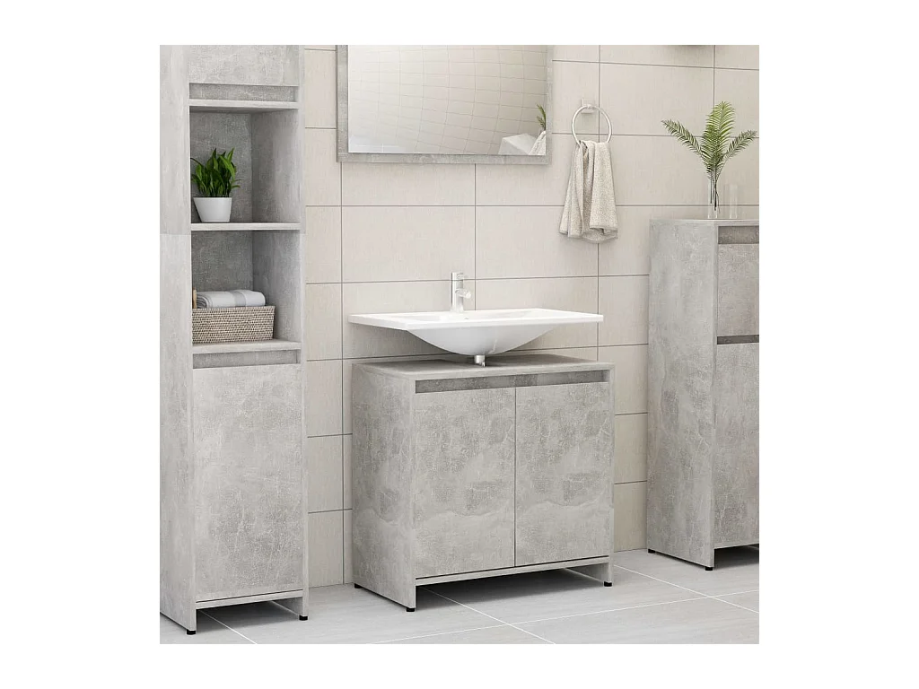 Mobile da bagno Grigio cemento 60x33x61 cm MDF