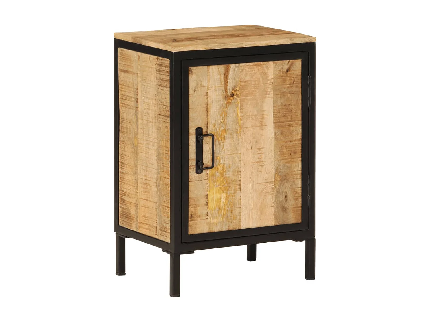 Armoire de salle de bain 40x30x60cm bois massif manguier et fer