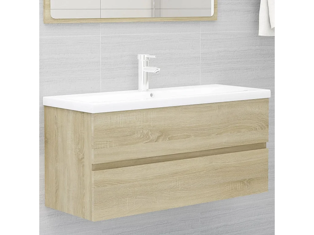 Mobile lavabo Rovere Sonoma 100x38,5x45 cm Multistrato