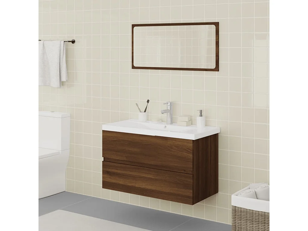 Mobili da bagno Rovere marrone Derivati del legno