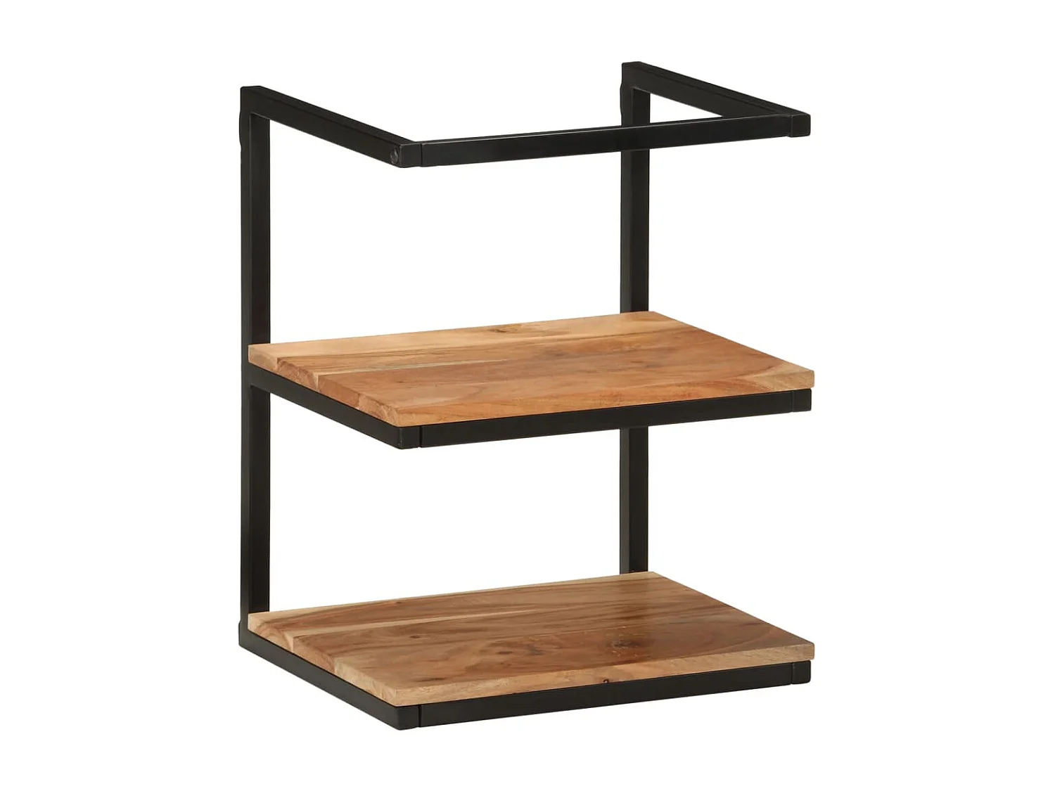 Étagère murale 40x30x50 cm bois massif d'acacia et fer