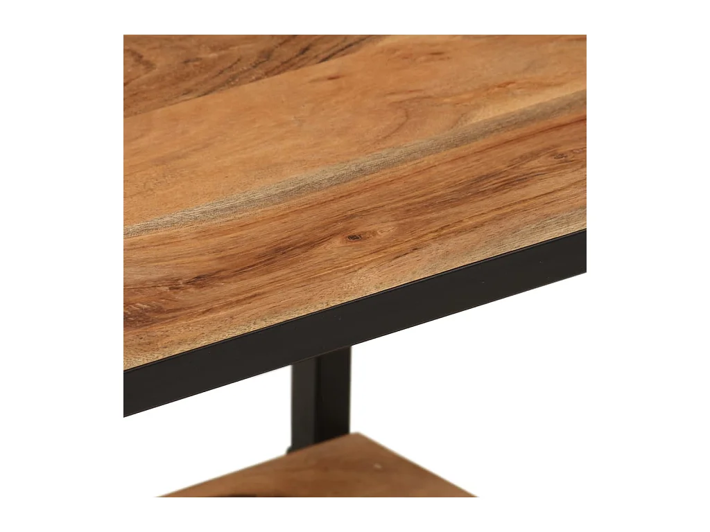 Wandplank 40x30x50 cm massief acaciahout en ijzer