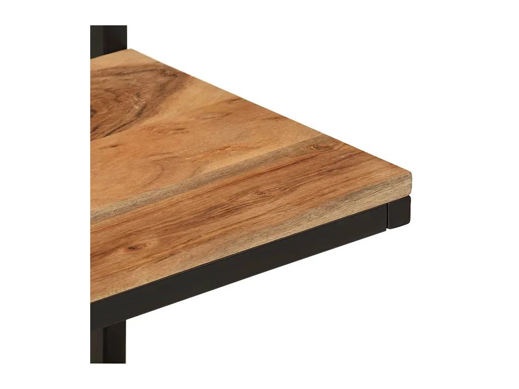 Wandplank 40x30x50 cm massief acaciahout en ijzer