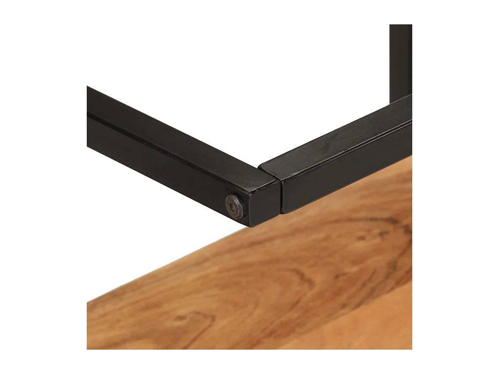 Wandplank 40x30x50 cm massief acaciahout en ijzer