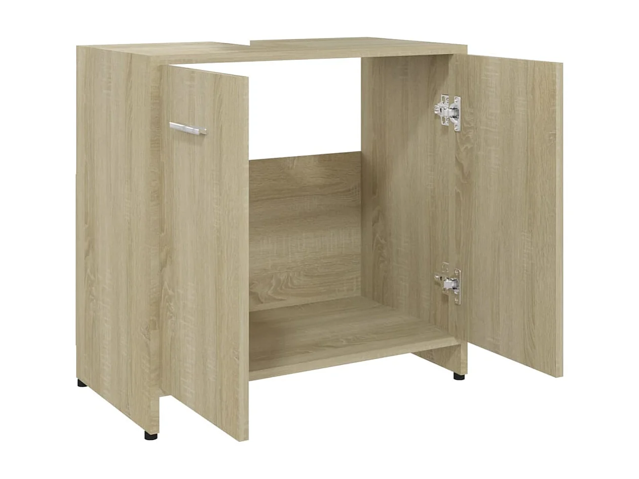 Armoire de salle de bain Chêne sonoma Bois d'ingénierie