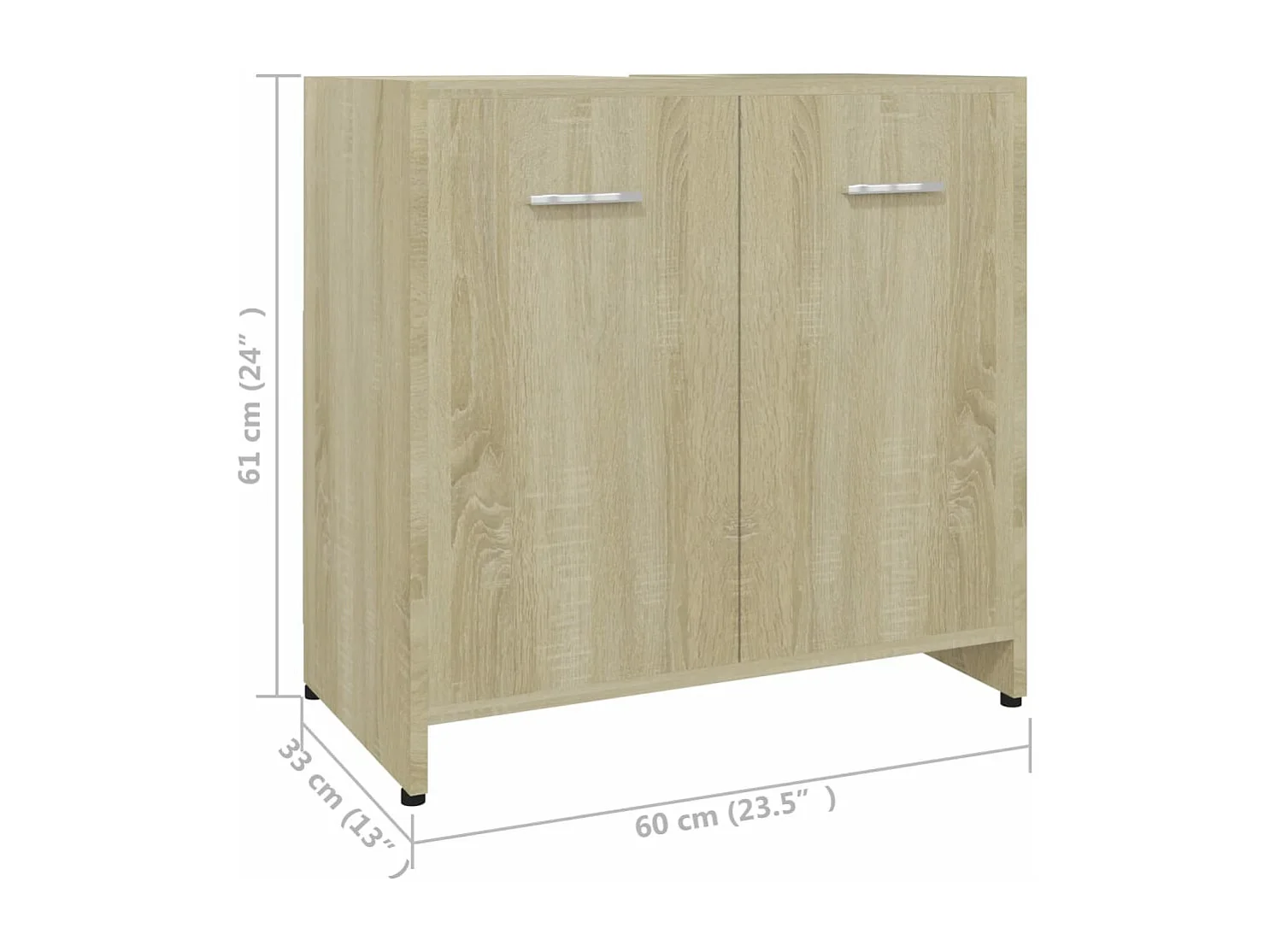 Armoire de salle de bain Chêne sonoma Bois d'ingénierie