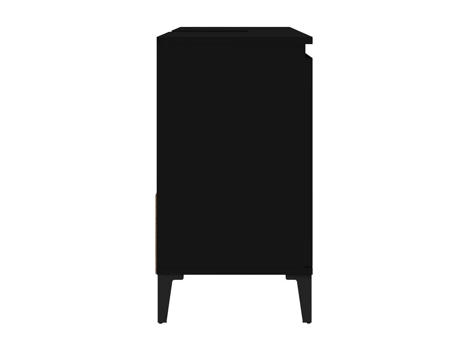 Mobile da bagno nero 65x33x60 cm in derivati del legno