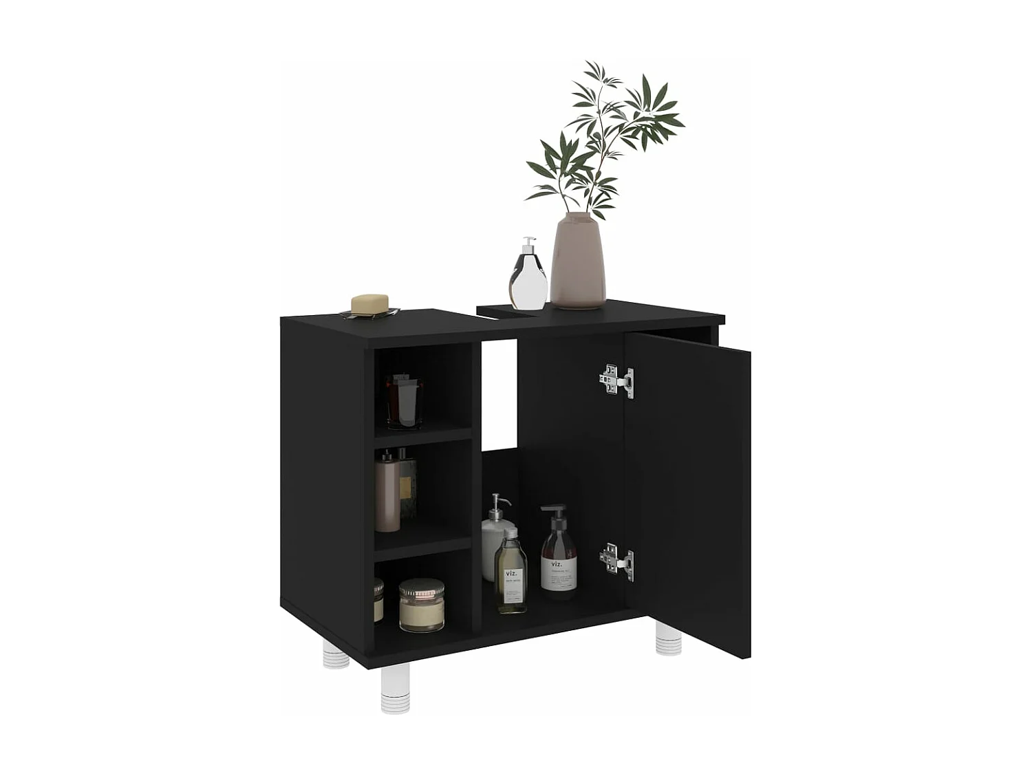 Mobile da bagno Nero 60x32x53,5 cm MDF