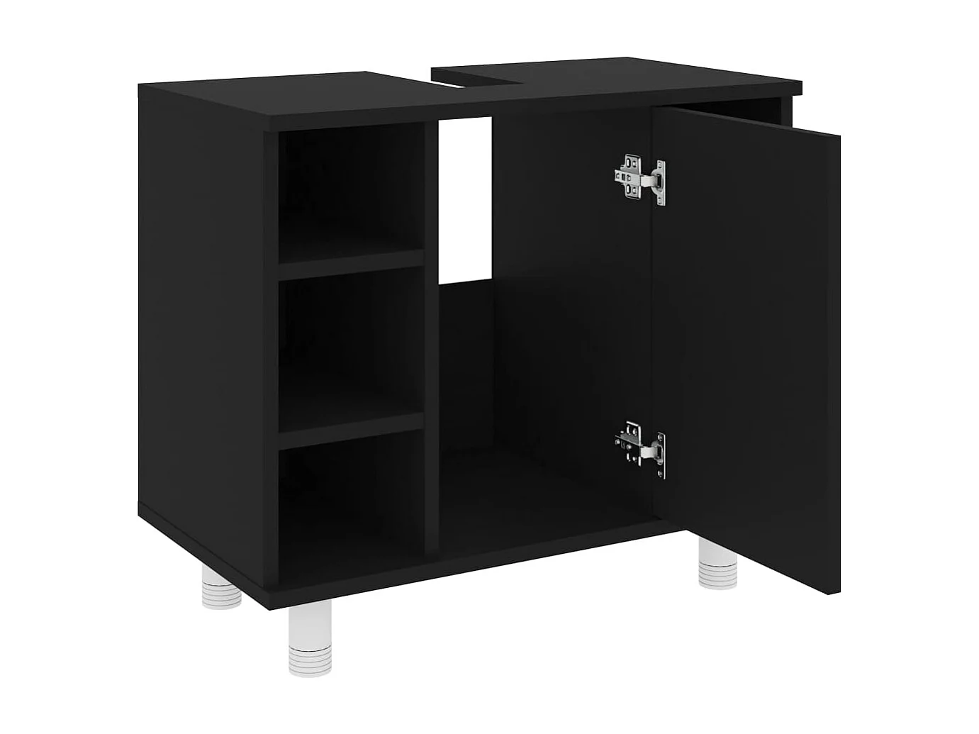 Mobile da bagno Nero 60x32x53,5 cm MDF