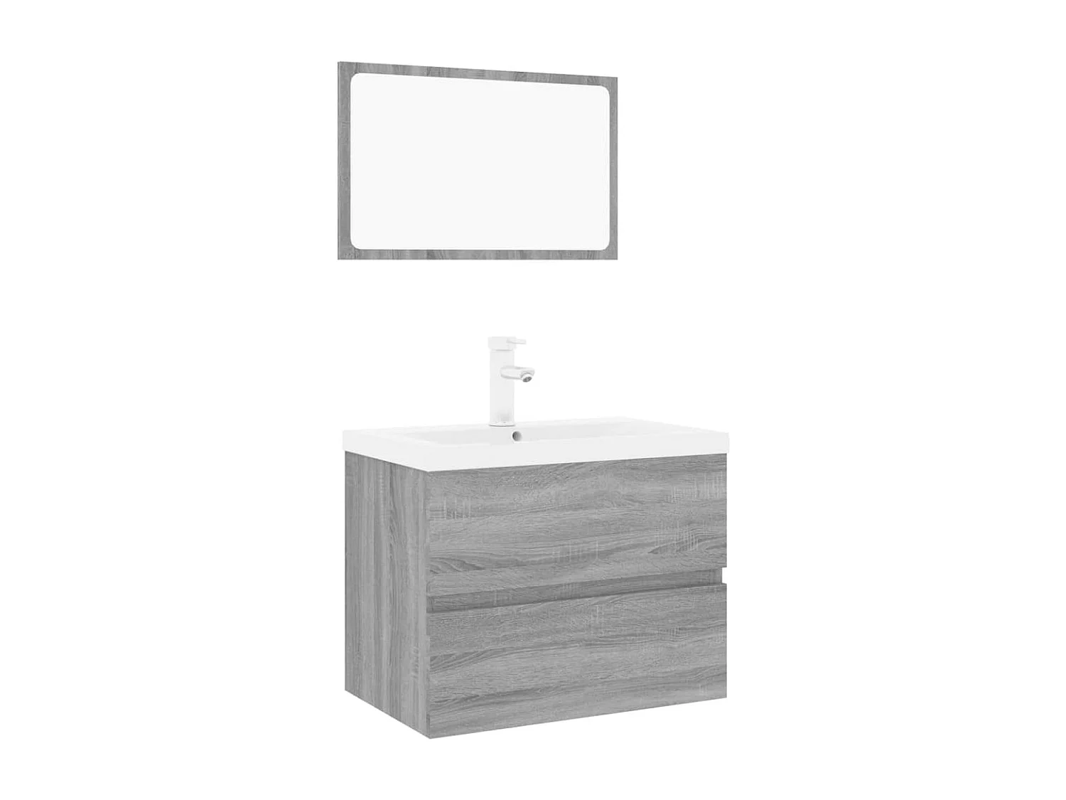 Muebles de baño gris Sonoma de madera de ingeniería