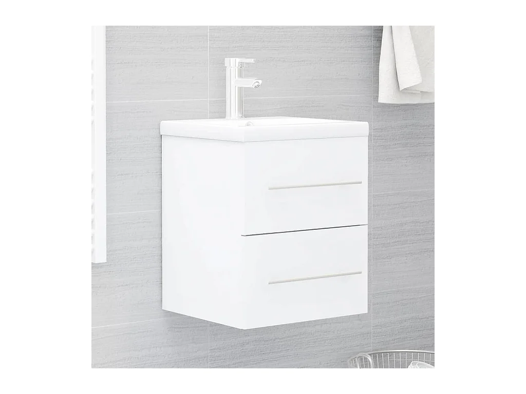 Armoire d'évier Blanc 41x38,5x48 cm Bois d’ingénierie