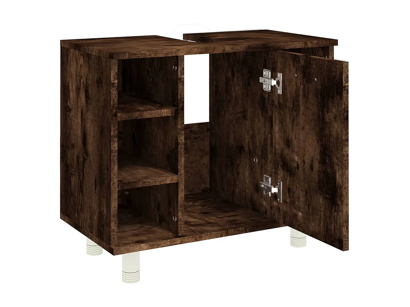 Armoire de bain Chêne fumé 60x32x53,5 cm Bois d'ingénierie