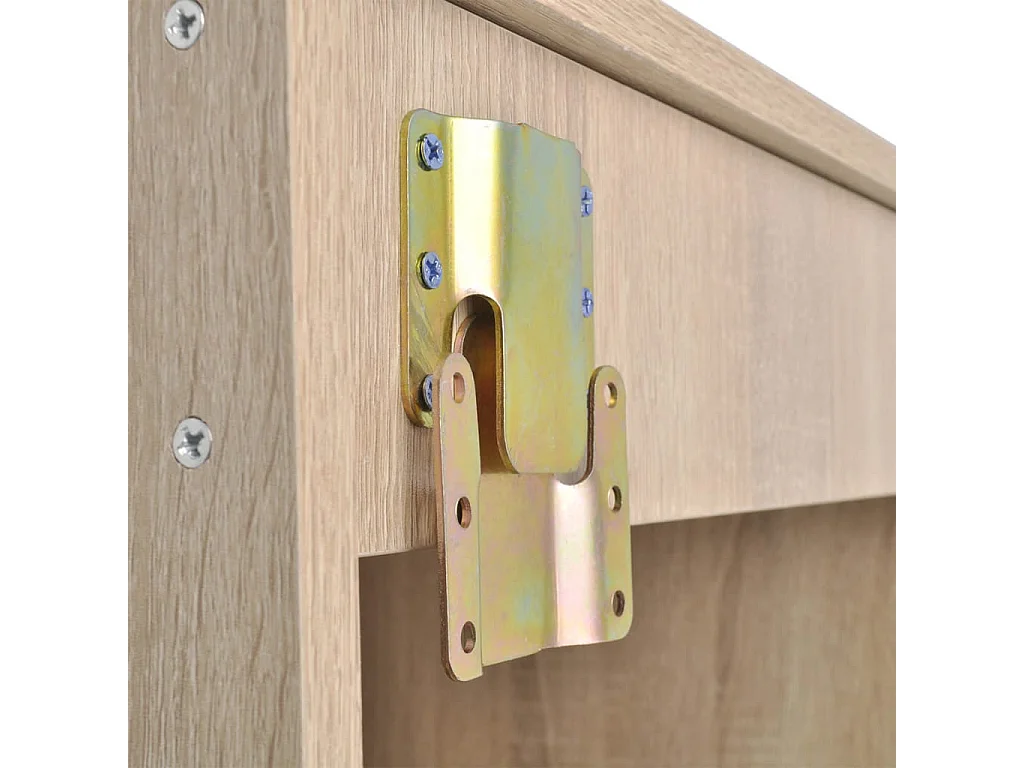 8 pièces de mobilier de salle de bain et lavabo Beige