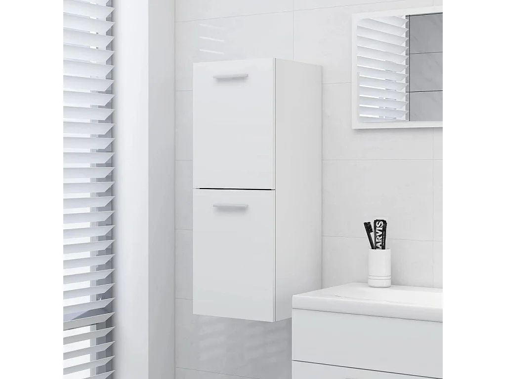 Móvel de banheiro branco 30x30x80 cm madeira trabalhada