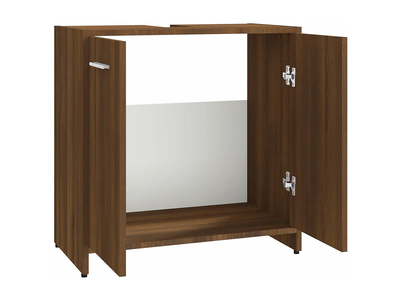 Mueble de baño Roble marrón 60x33x60 cm Madera contrachapada