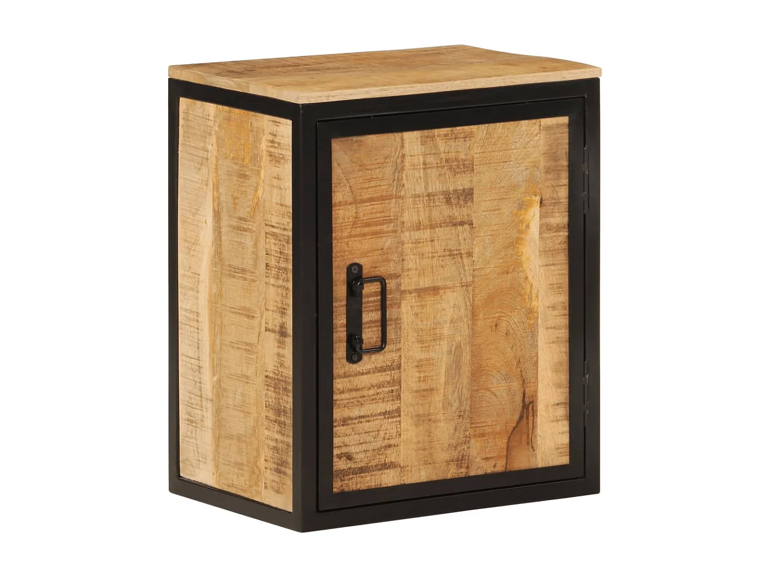 Armoire de salle de bain 40x30x50cm bois massif manguier et fer