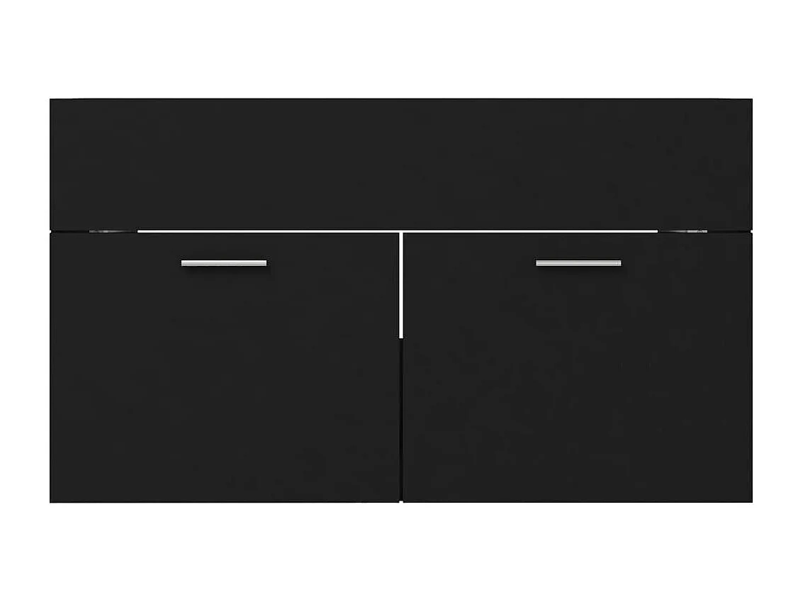 Mueble para lavabo Negro 80x38,5x46 cm Madera contrachapada