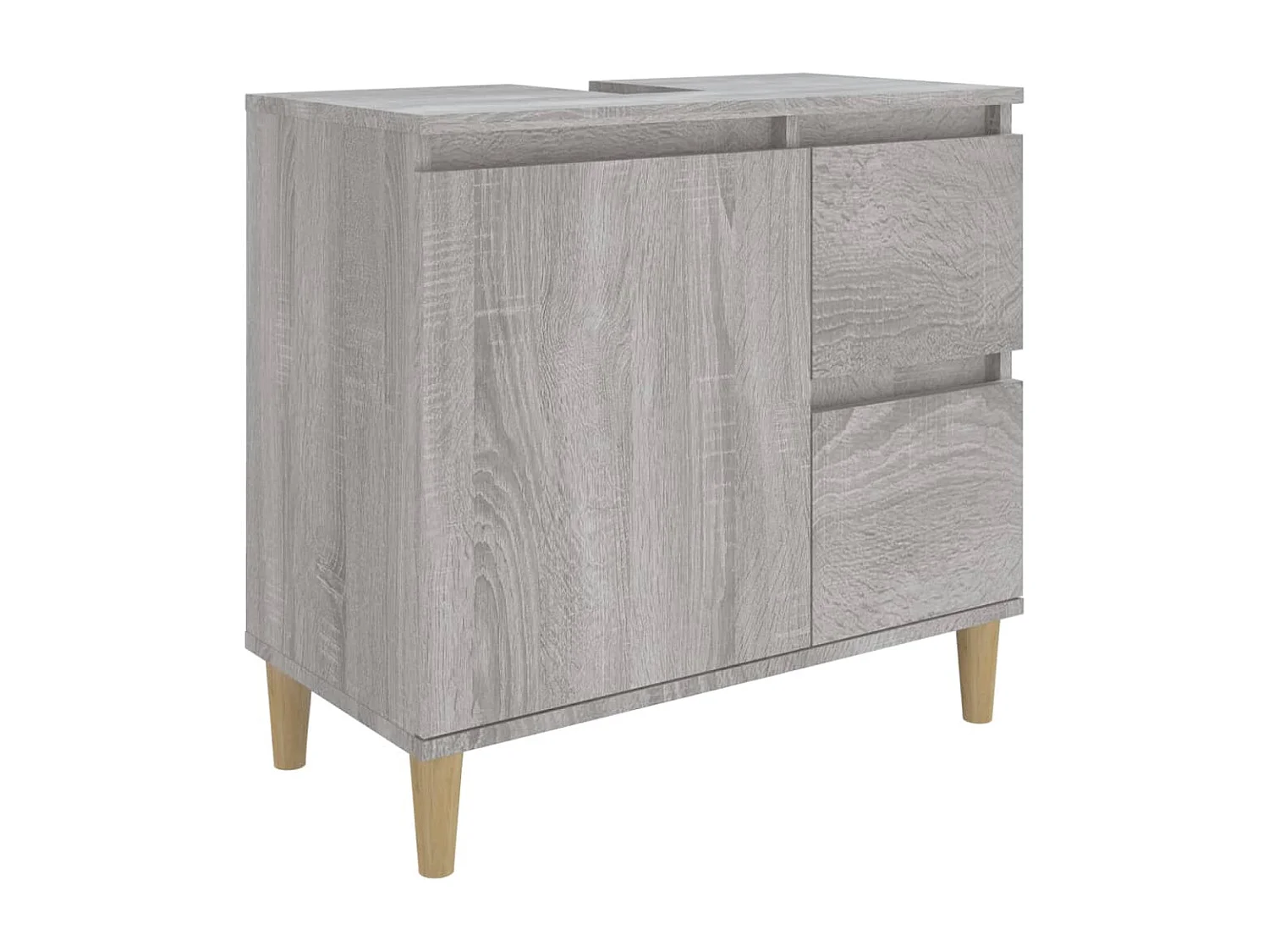 Armoire de bain sonoma gris 65x33x60 cm bois d'ingénierie