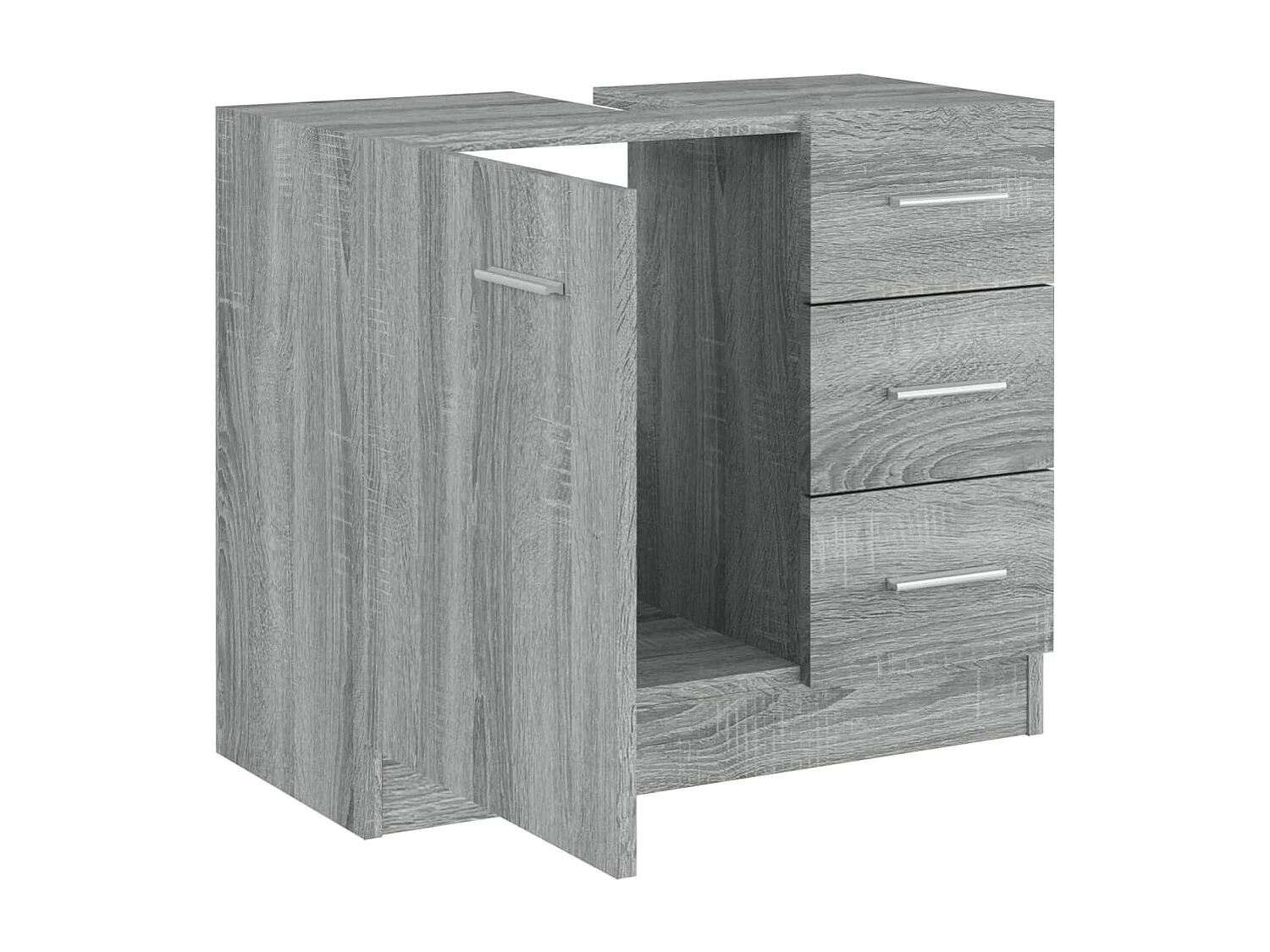 Armoire de lavabo Sonoma gris 63x30x54 cm Bois d'ingénierie