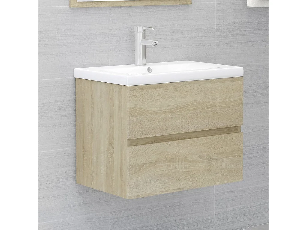 Badezimmermöbel aus Sonoma-Eiche, Holzwerkstoff