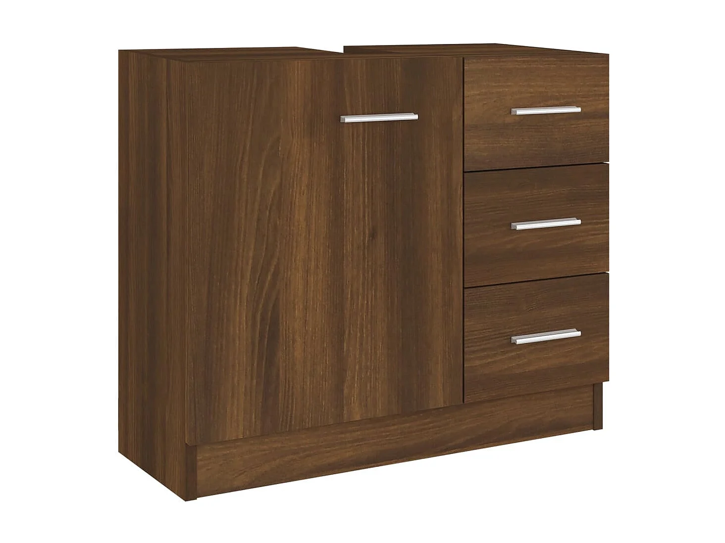 Mobile lavabo Rovere marrone 63x30x54 cm MDF