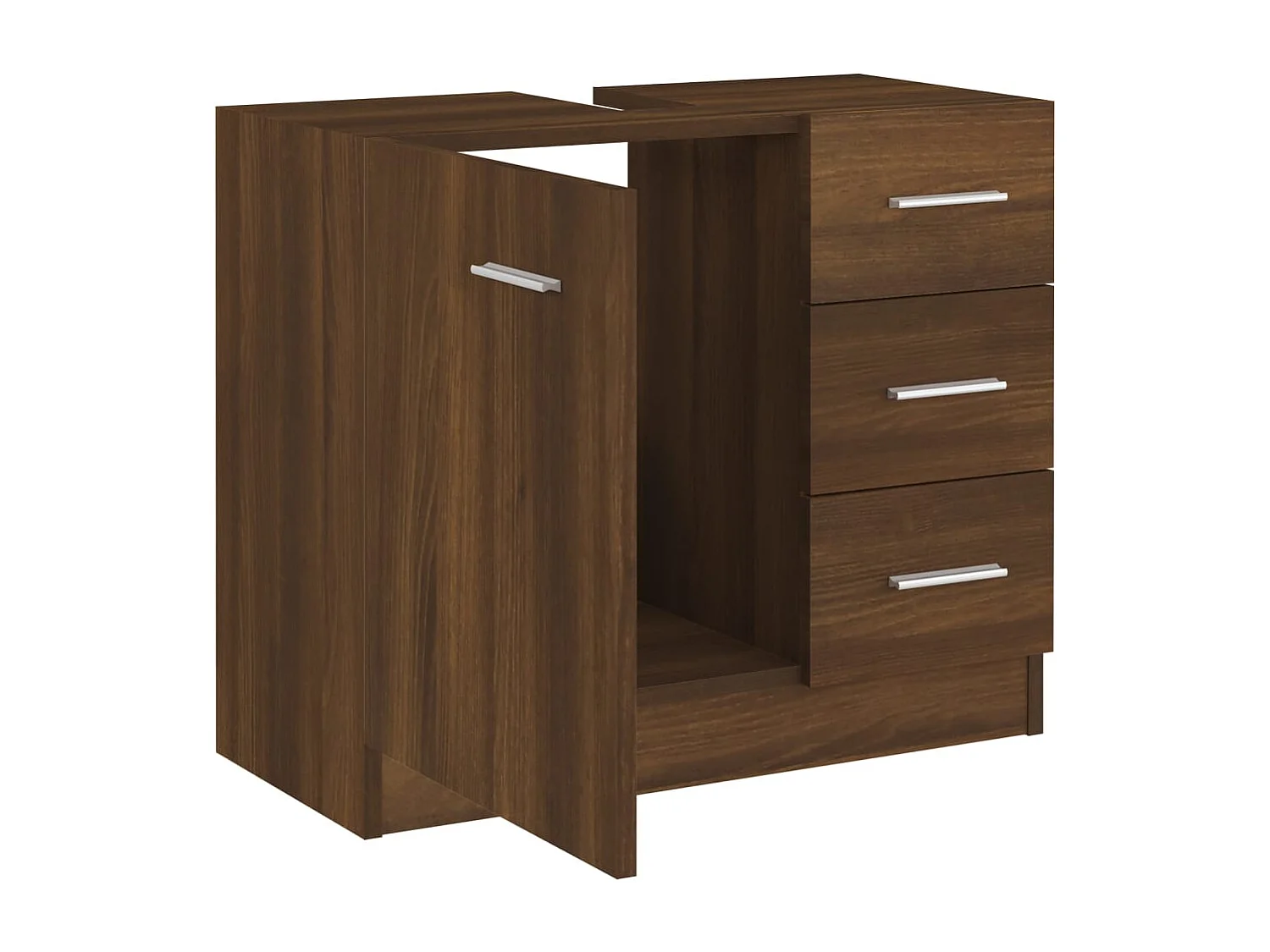 Mobile lavabo Rovere marrone 63x30x54 cm MDF