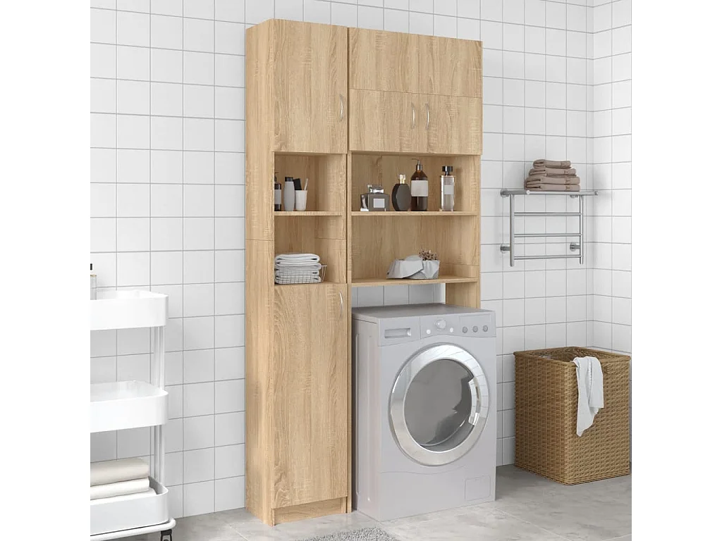 Badezimmerschrank Sonoma-Eiche Holzwerkstoff