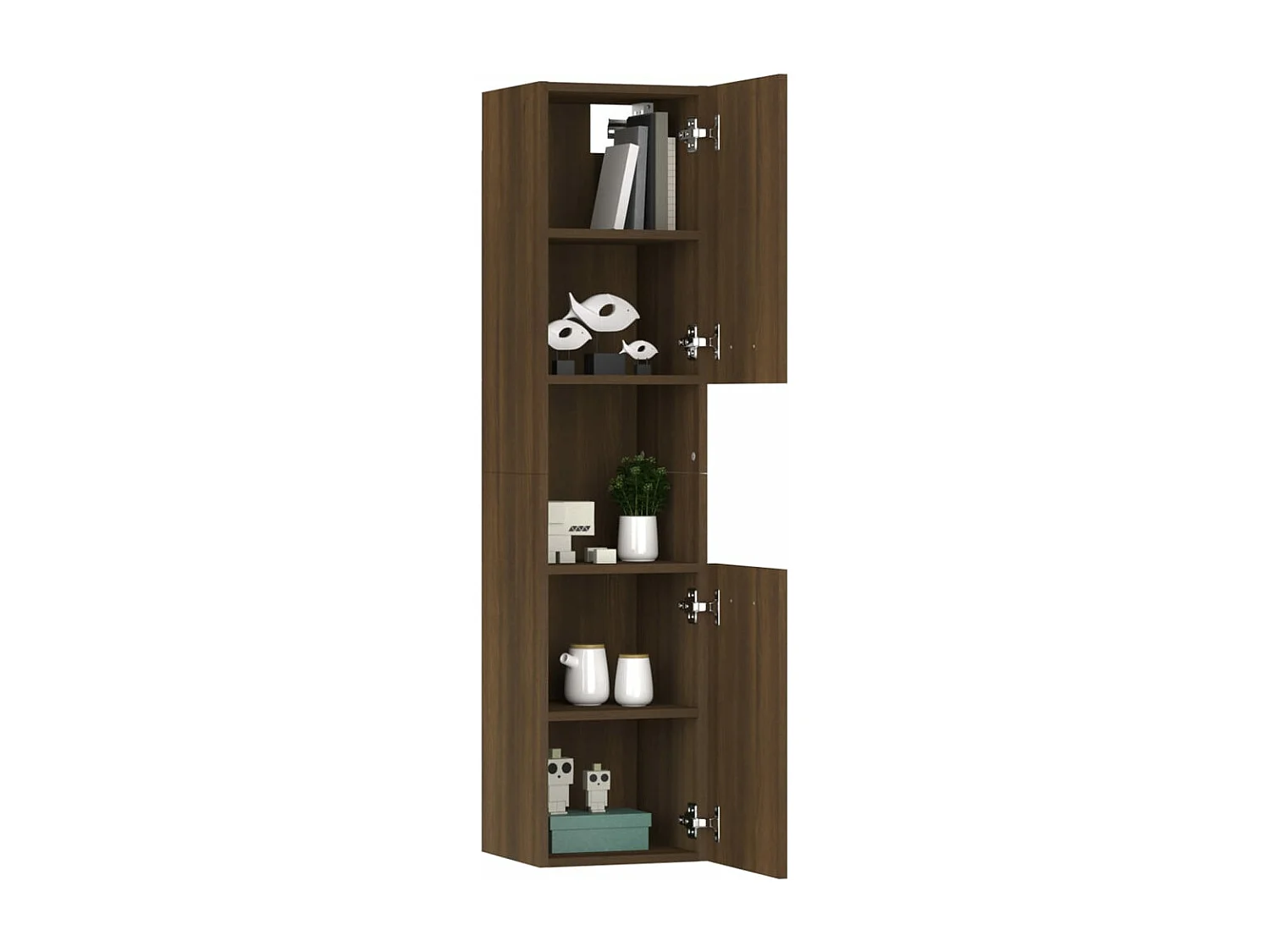 Armoire de bain Chêne marron 30x30x130 cm Bois d'ingénierie